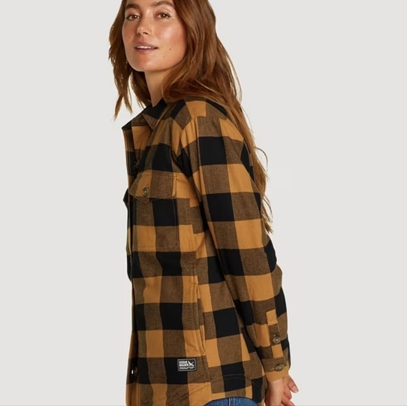 NWT | Eddie Bauer | Women's Eddie's Fleece-Lined Shirt Jacket | Tobacco | 2XL - Picture 3 of 8